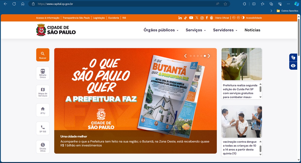 Portal da Prefeitura de São Paulo 