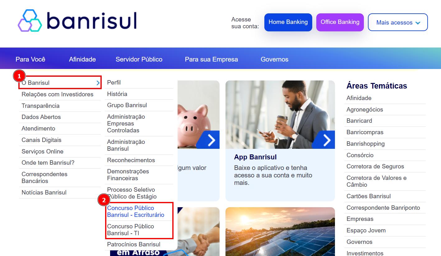 Site de inscrição Banrisul 2025