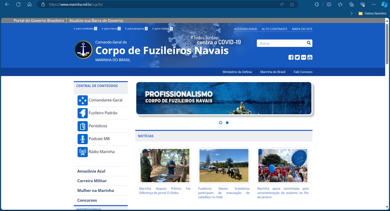 Portal do Corpo de Fuzileiros Navais 