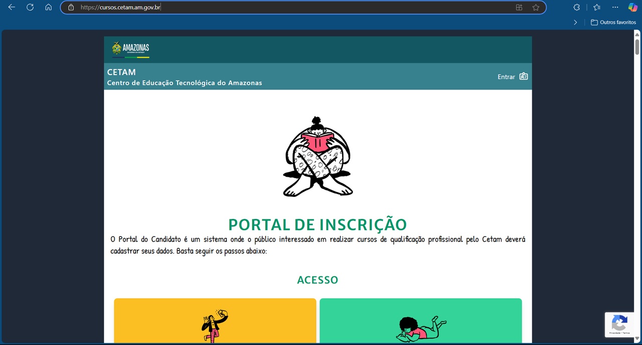 Portal de Inscrições do CETAM 