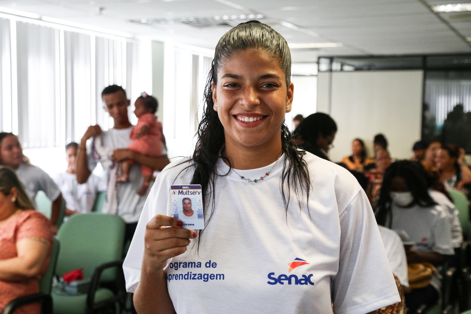 Jovem Aprendiz em curso de aprendizagem do Senac no município de Barra 